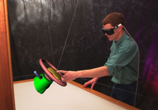 Manipulation d'un volant virtuel en 3D