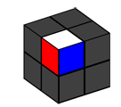 L'un des petits cubes sert de référentiel